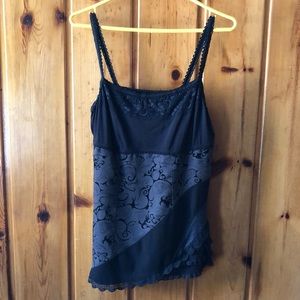 Kollontaï XL black patchwork top